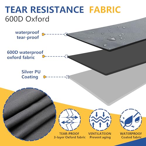 Folding Bed Storage Cover 31.5" × 14" × 44", Waterproof 600D Dustproof Rollaway Bed Protector with Zipper & Handles – Fits Most 31–38" Single Folding Beds, Breathable & Durable, Grey WES