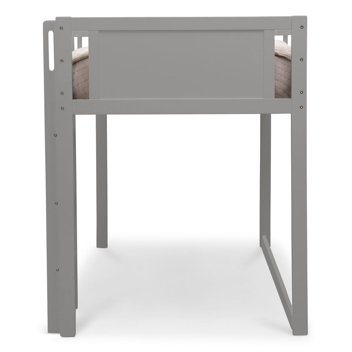 Delta Children Twin Loft Bed with Guardrail and Ladder (Coordinates with Batman, Spider-Man & Harry Potter Tents Sold Separately), Grey Delta Children