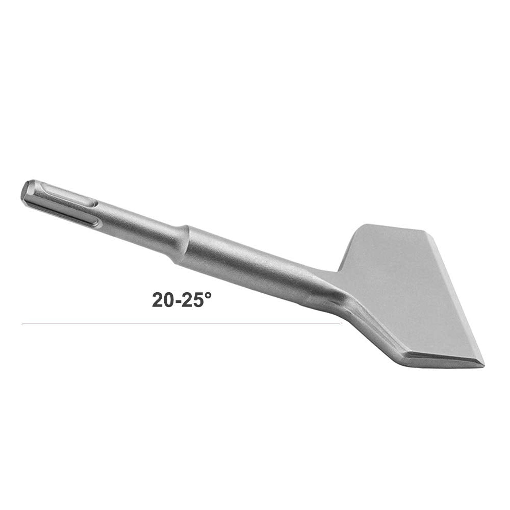 Firecore FS18365 SDS Plus 3-In Wide Cranked Angled Bent Tile Removal Chisel (3" X 6.5") Firecore