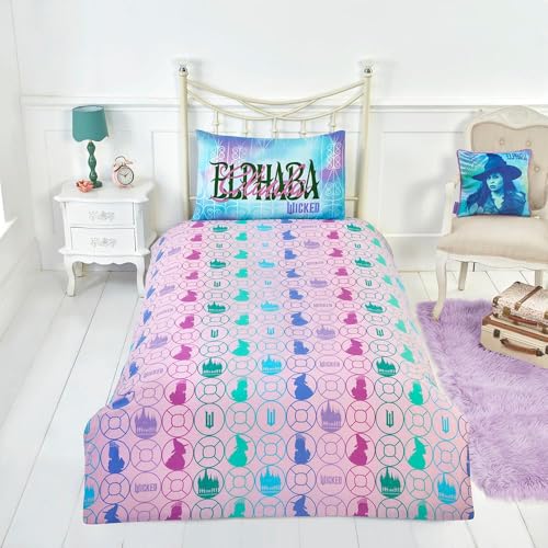 dreamtex Wicked 2 for Good Single Duvet Cover and Pillowcase Bedding Set (SP1-WIC-FOR-12) dreamtex