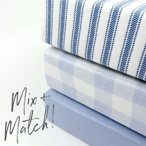 HonestBaby Unisex-Baby Classics Fitted Crib Sheets Set Standard Mattress, 100% Organic Cotton Baby Boys, Girls, Neutral, 1 Pack - Peach Skin, One Size HonestBaby