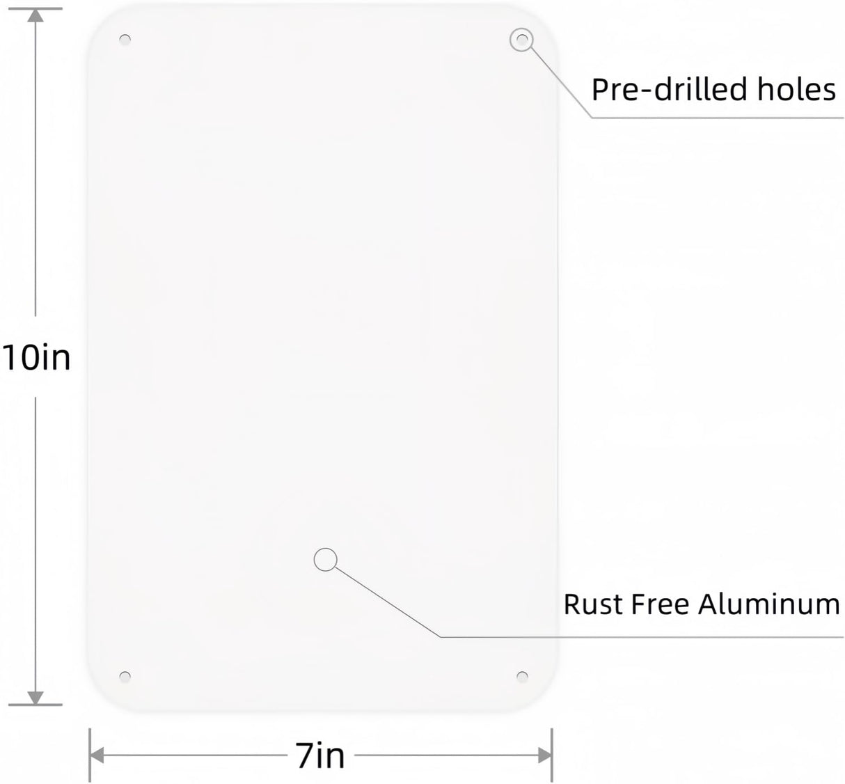 3-Pack White Sign Blanks, 10"x 7" .04" Aluminum Enjoyist