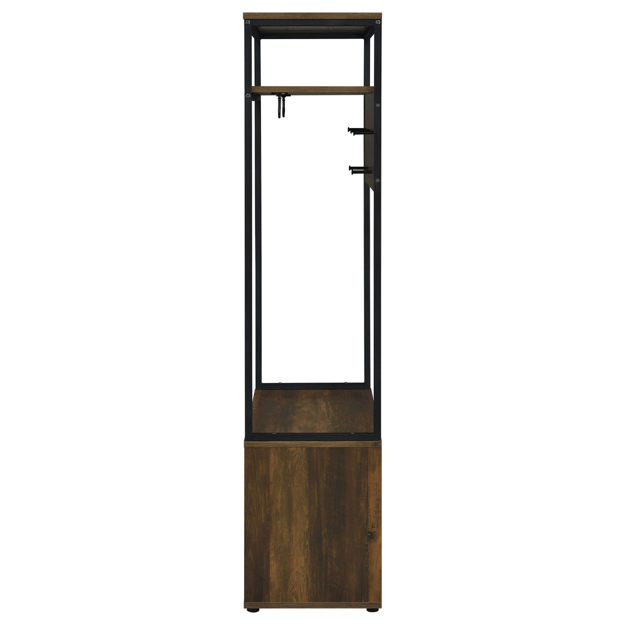Flora - 2 Door Coat Rack Hall Tree Storage Bench And Multi Functional Storage - Natural