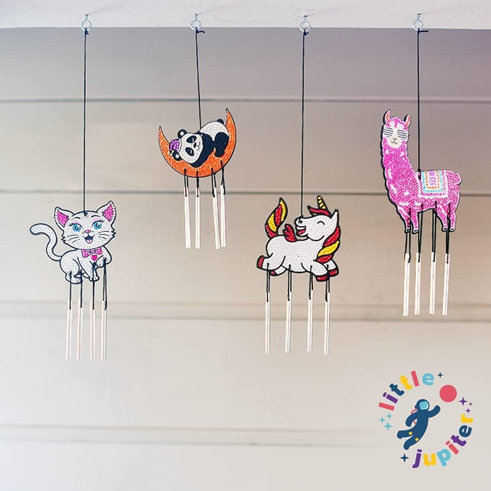 DIY 5D Diamond Painting Wind Chimes Craft Kit for Kids - Create & Display Colourful Designs WoodArtSupply