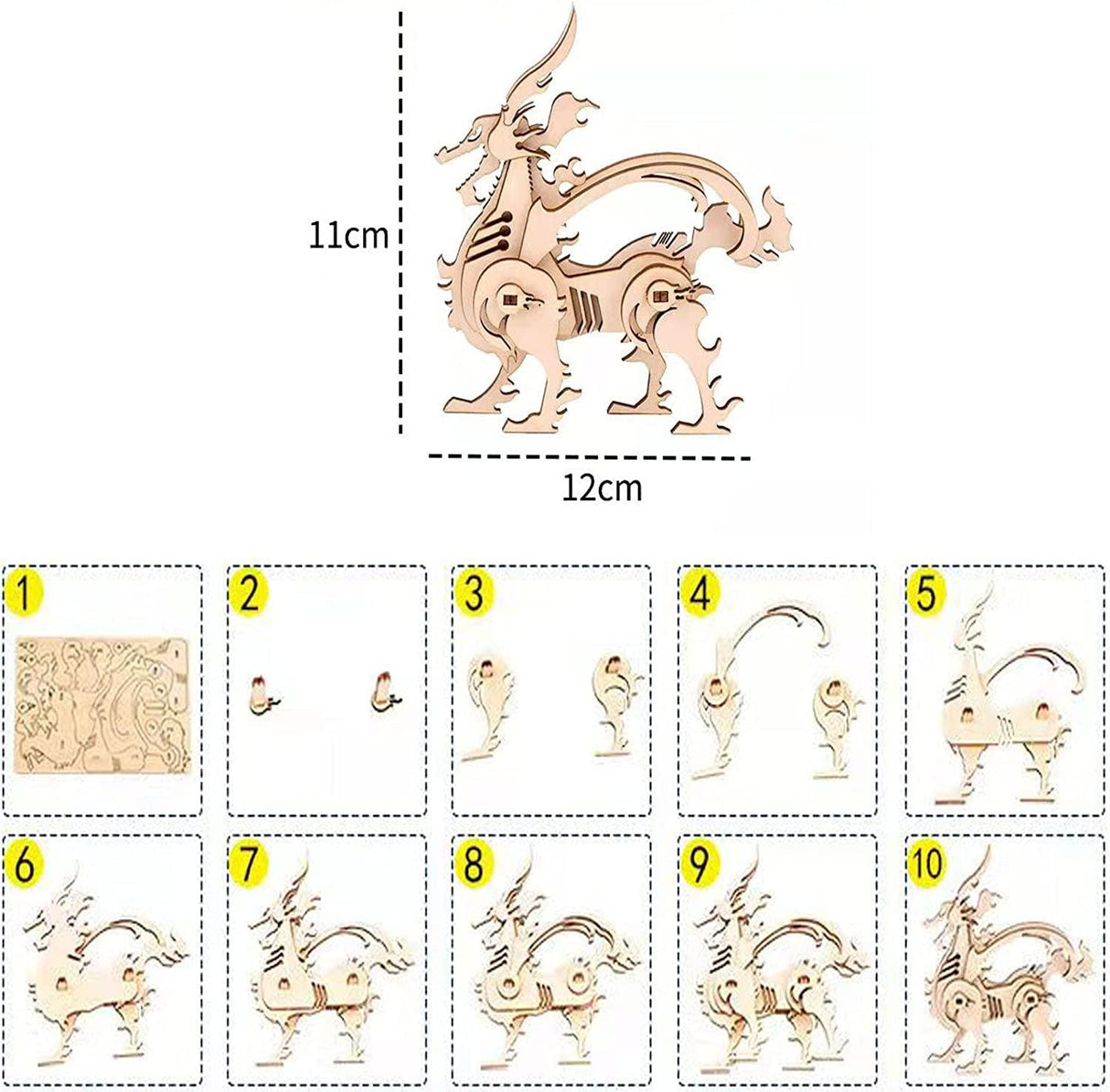 Animal 3D Wooden Puzzle Set - 5 Exquisite DIY Models for All Ages WoodArtSupply