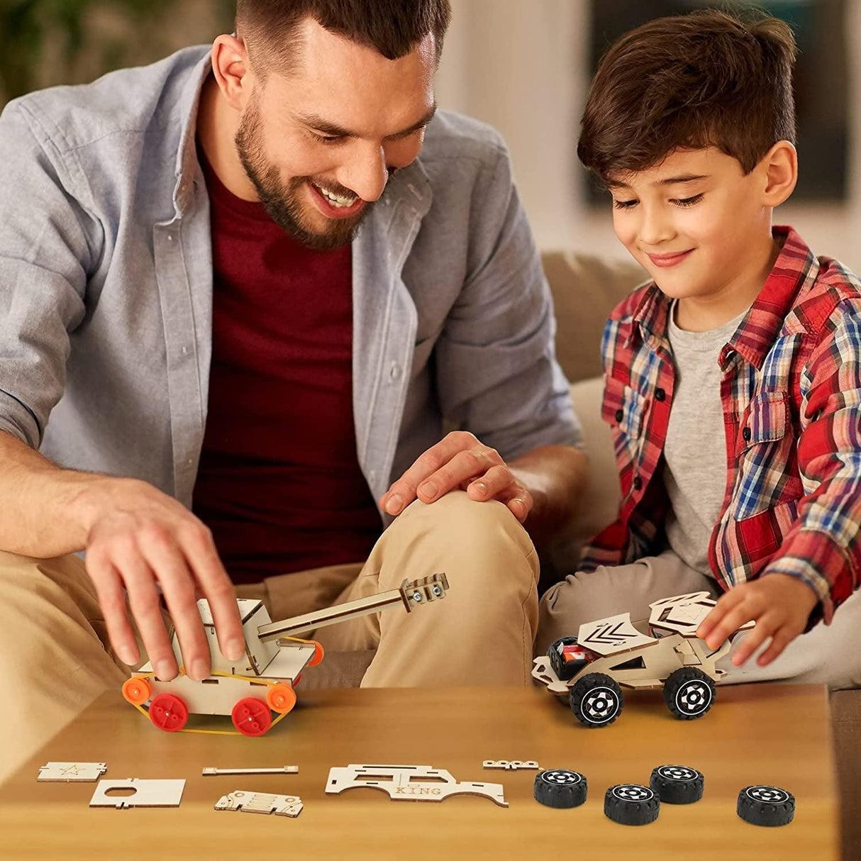 6 in 1 STEM Building Kits for Kids, Wooden Car Model Kit DIY 3D Wood Puzzles Craft Projects Set WoodArtSupply