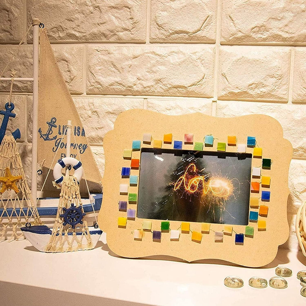 6-Pack Unfinished Wood Picture Frames, Holds 4X6" Photos Wooden Photo Frame DIY Crafts WoodArtSupply