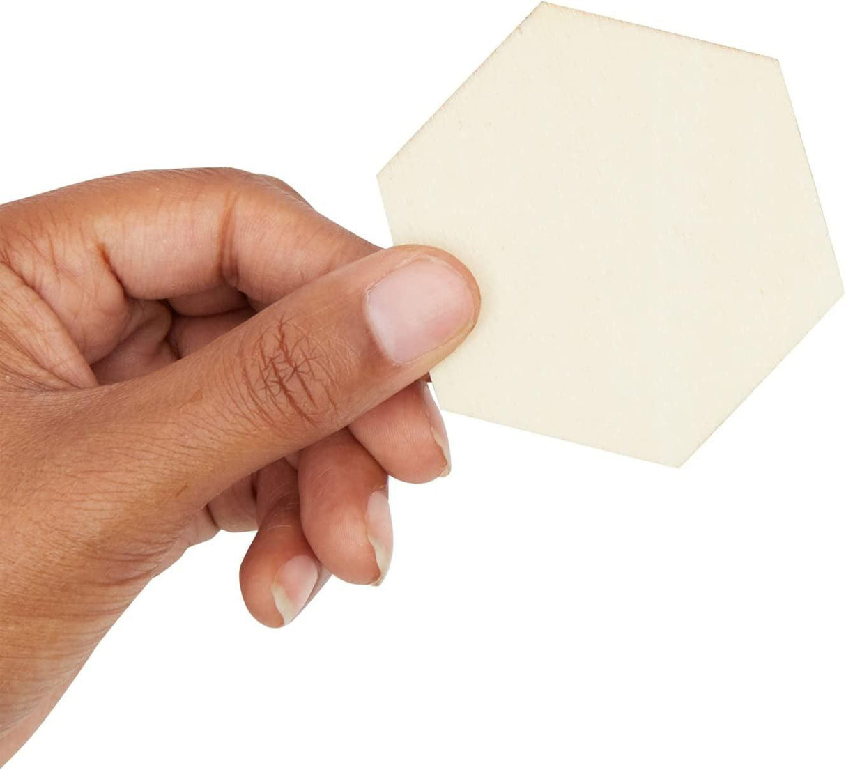 60 Pack Unfinished Wood Hexagon Pieces for DIY Crafts, Wood Slice Cutouts (3 Inches) WoodArtSupply