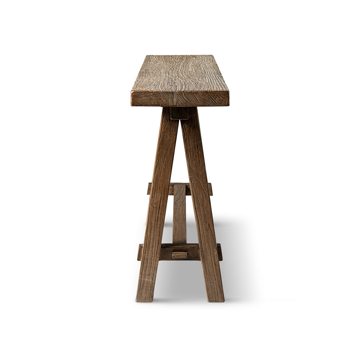 Hawthorne 60'' Solid Reclaimed Elm Trestle Console Table