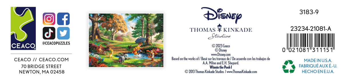 Ceaco - Thomas Kinkade - Disney - Winnie The Pooh - 1000 Piece Jigsaw Puzzle Ceaco