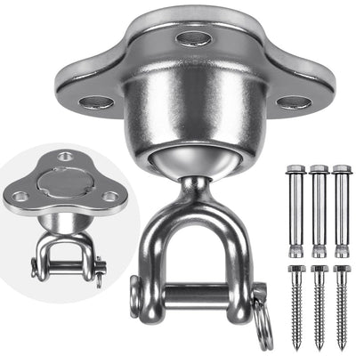 SELEWARE Heavy Bag Hanger Punching Bag Heavy Bag Ceiling Mount Hanger Silent Ball Swivel for Boxing Muay Thai Training Speed Bag, Heavy Duty Swing Hanger Swivel Hook for Tire Net Swing Hardware