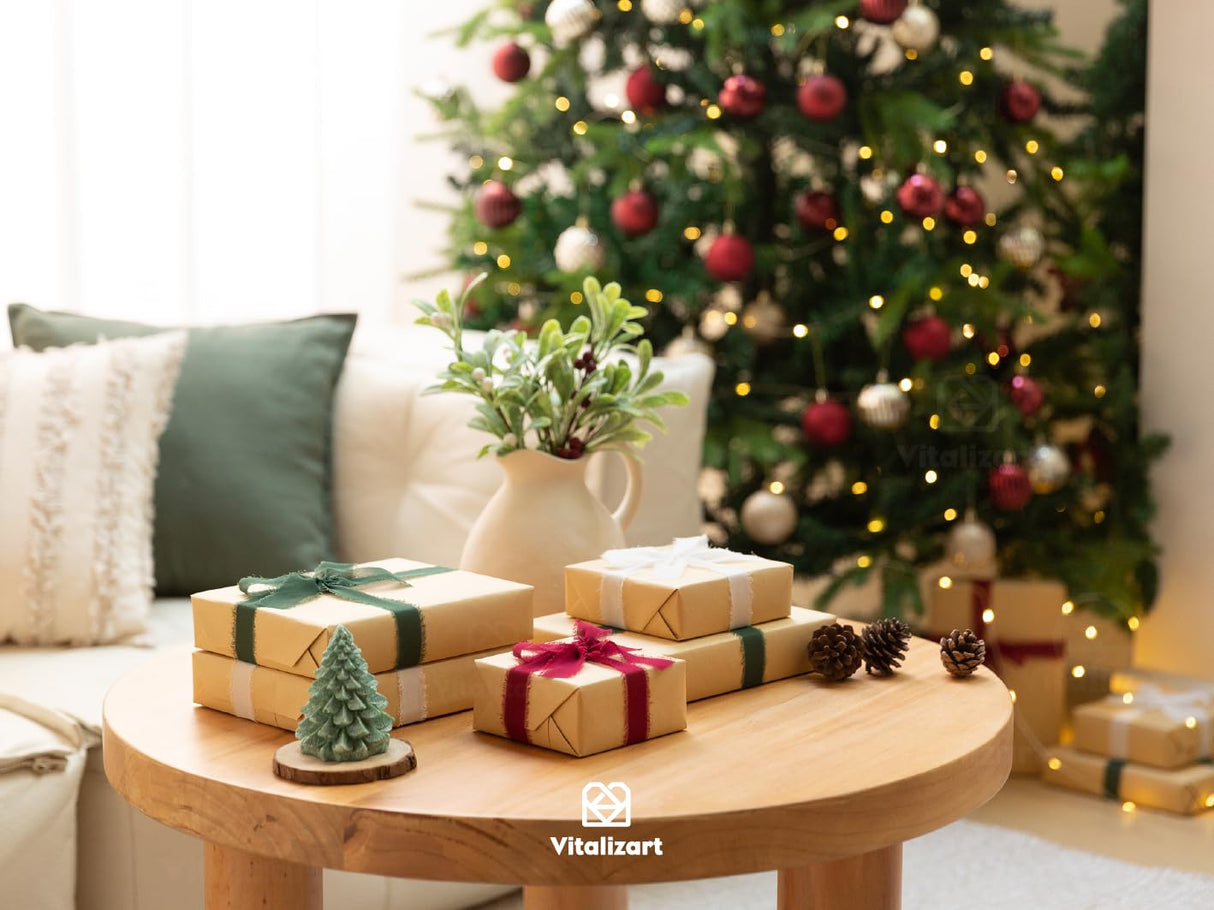 Vitalizart Christmas Ribbon Chiffon Silk Fringes 1" x 21 Yd Fabric Package (3 Rolls * 7 Yd) for Wedding Invitations Bridal Bouquets Decorations Gifts Wrapping & Bow Making Green Red & White Vitalizart