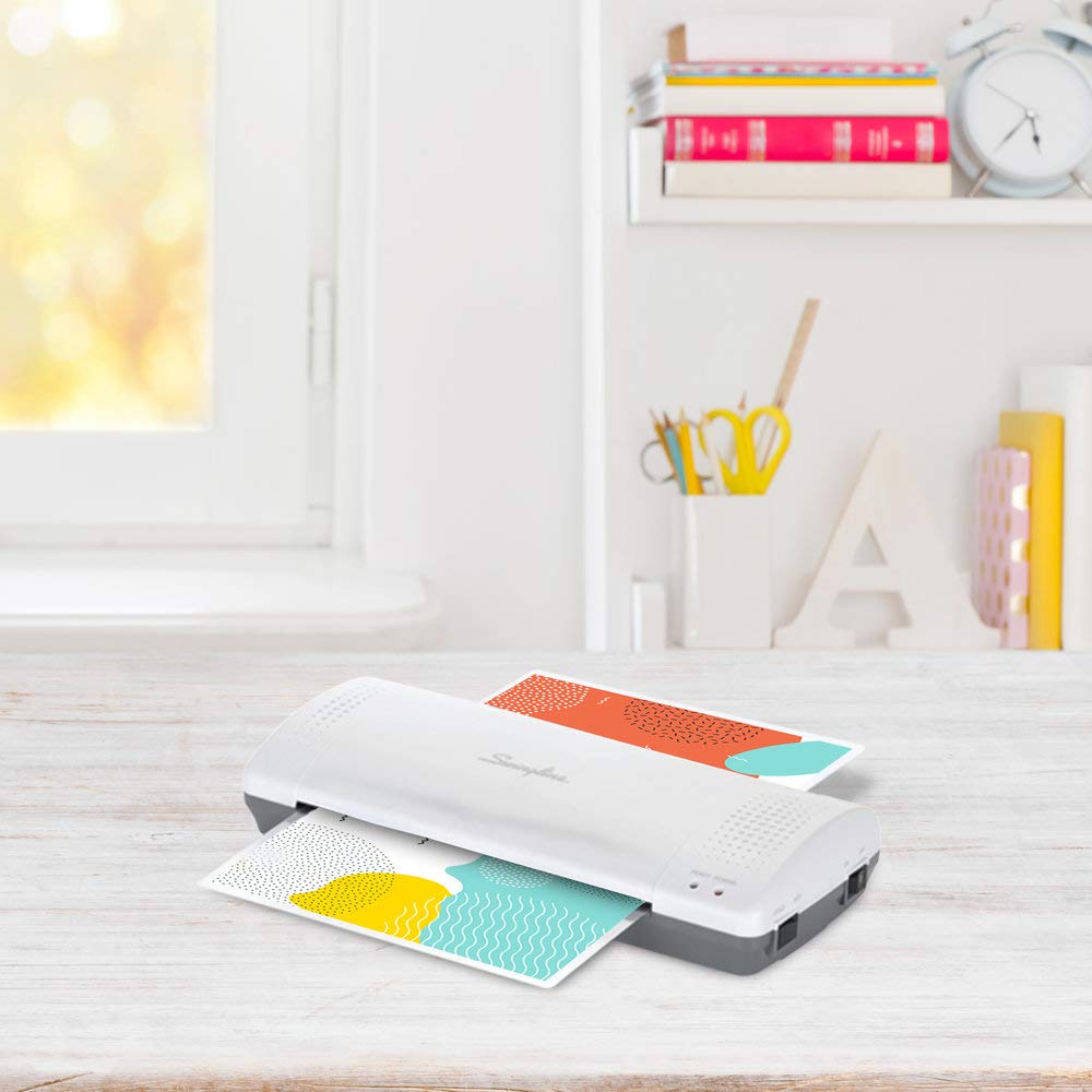 Swingline GBC Thermal Laminator Machine, Inspire, 9 Inch, Quick Warm-Up, 3 or 5 Mil, with 5 Standard Laminating Pouches for Home, Office and Classroom, Black (1701857) GBC