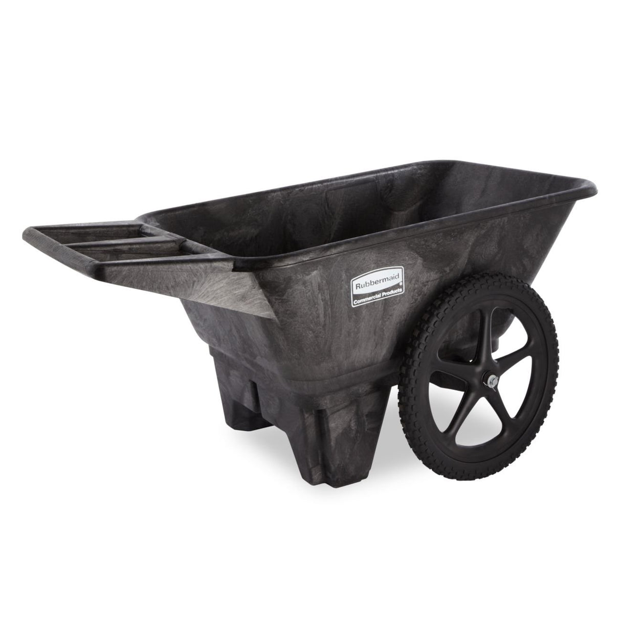 Rubbermaid Commercial Products 8.75 Cubic Foot, All-Weather, Big-Wheel Cart/Yard Cart/Lawn Cart/Wheelbarrow, Yardwork/Landscaping/DIY Projects, Durable/Weather Resistant, Black Rubbermaid Commercial Products