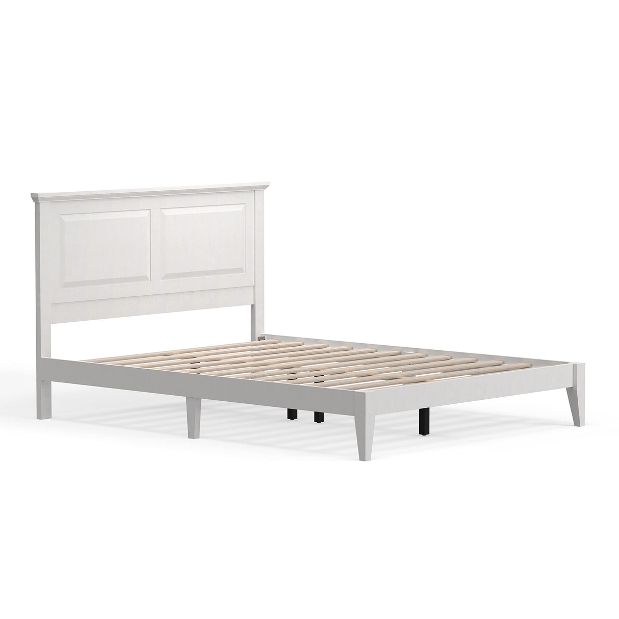 Glenwillow Home Cottage Style Queen Solid Wood Platform Bed in Gloss White Glenwillow Home
