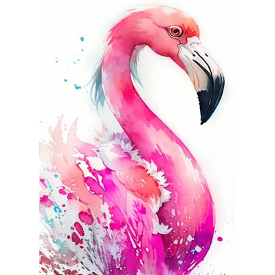 MXJSUA DIY 5D Diamond Art Painting Flamingo by Number Kits for Adults, Flamingo Diamond Art Painting Kits Round Drill Diamond Art Kits Picture Arts Craft for Home Wall Art Decor 12x16 inch