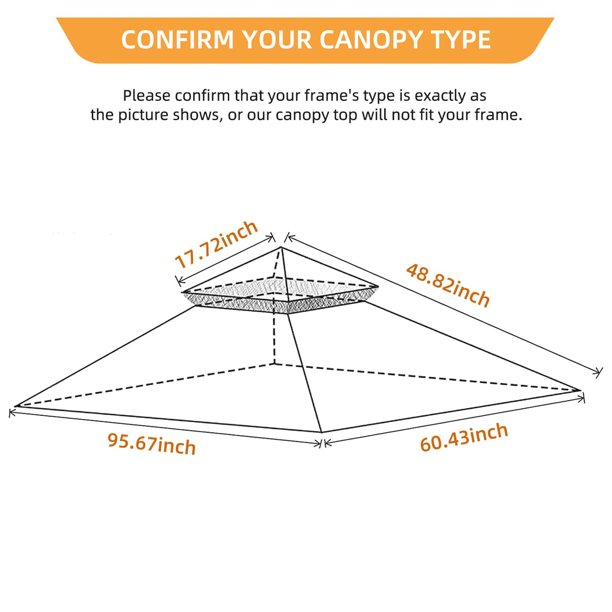 Grill Gazebo Replacement Canopy Roof - Figfeu 5x8 Double Tiered Outdoor BBQ Gazebo Canopy Top Cover Grill Shelter Cover Only Fit for Model L-GG001PST-F (Khaki) Figfeu