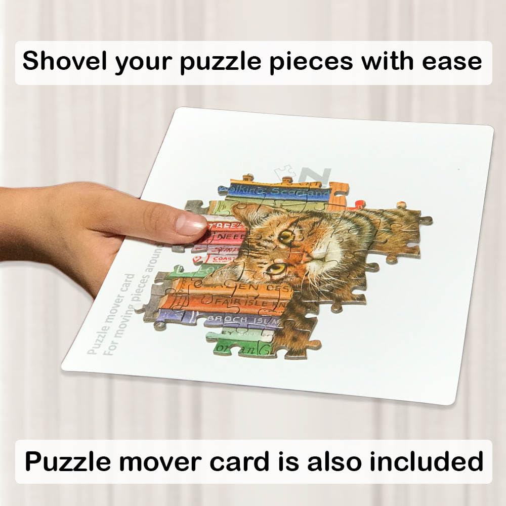 PUZZLE EZ 8 Puzzle Sorting Trays with Lid 8" x 8" with Mover Card Hold Up to 1000 Pieces Space Saver Gift for Puzzle Lover PUZZLE EZ