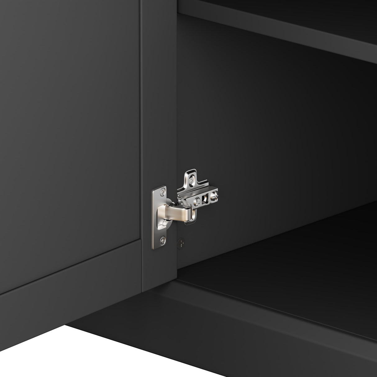 Ball & Cast TV Stand with Cabinets for TVs up to 75",Wall Unit Entertainment Center with Storage and Open Shelves,Modern Media TV Console with 2 Drawers for Living Room,Black Ball & Cast