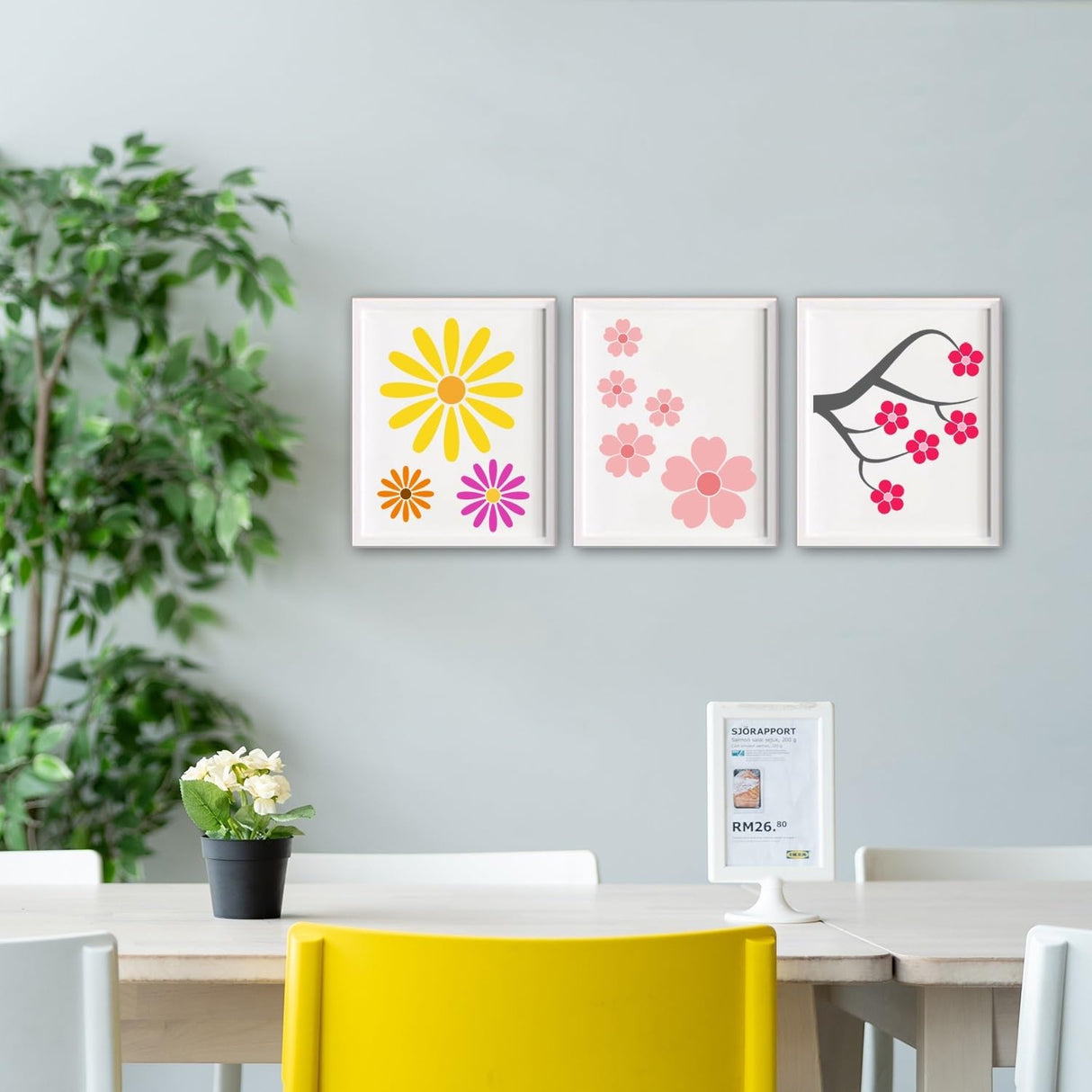 Large Flower Stencils for Painting, Plastic Reusable Floral Paint Stencils for Crafts Wood Burning Drawing Painting on Wall Wood Canvas Duozea