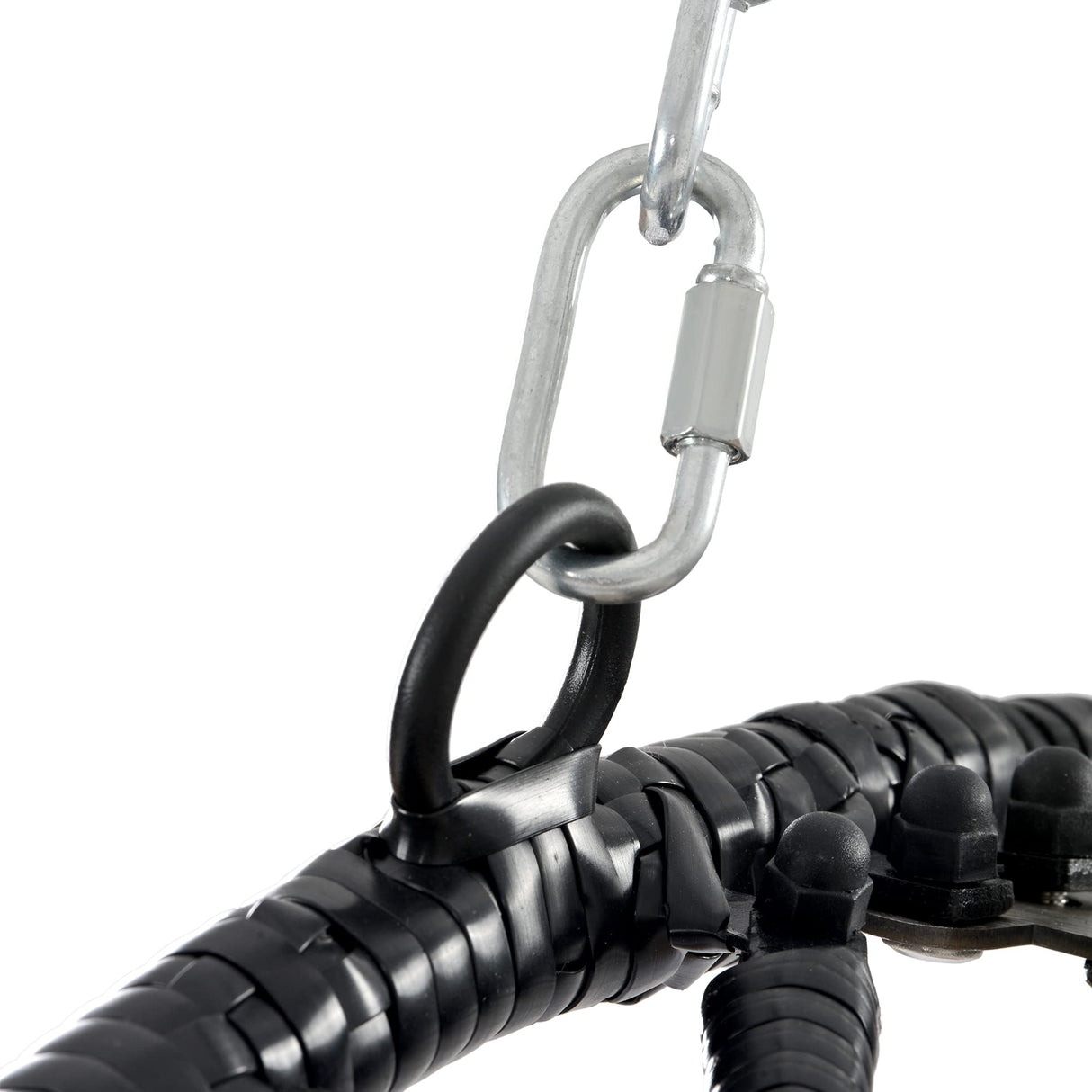 Ziraukon Hanging Egg Chair with Stand Indoor Outdoor, Patio Hammock Egg Swing Chair with Cushion 350 lbs for Patio, Porch, Backyard, Balcony, Poolside, Garden, Black Ziraukon