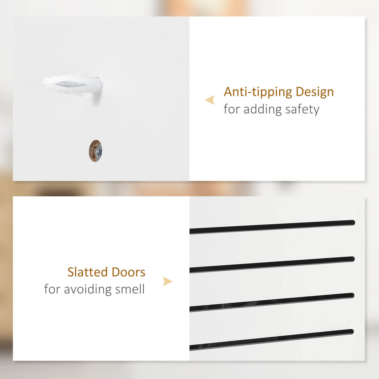 HOMCOM Modern Hall Tree, Entryway Coat Rack with Shoe Bench, 5 Hooks, Storage Shelf and Slatted Door Cabinet for Hallway, White HOMCOM