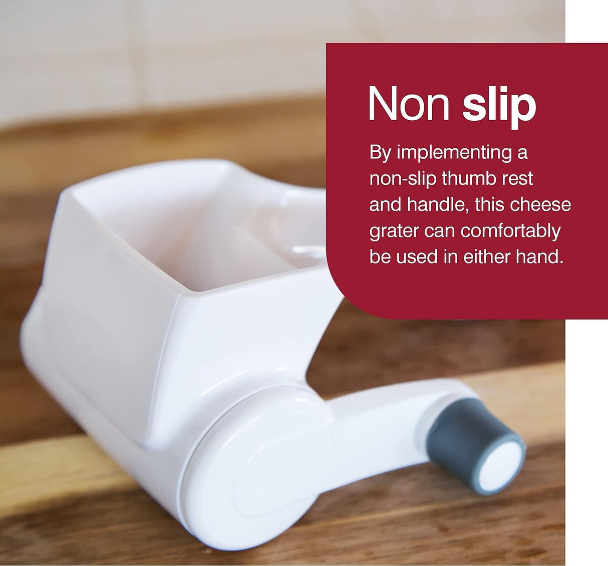 Zyliss Restaurant Cheese Grater - Gifts for Cooks - Culinary Chef Gift - Handheld Rotary Cheese Grater - Cheese, Vegetable, Nut Grater for Right- & Left-Handed Cooks - NSF Restaurant Certified - White Zyliss