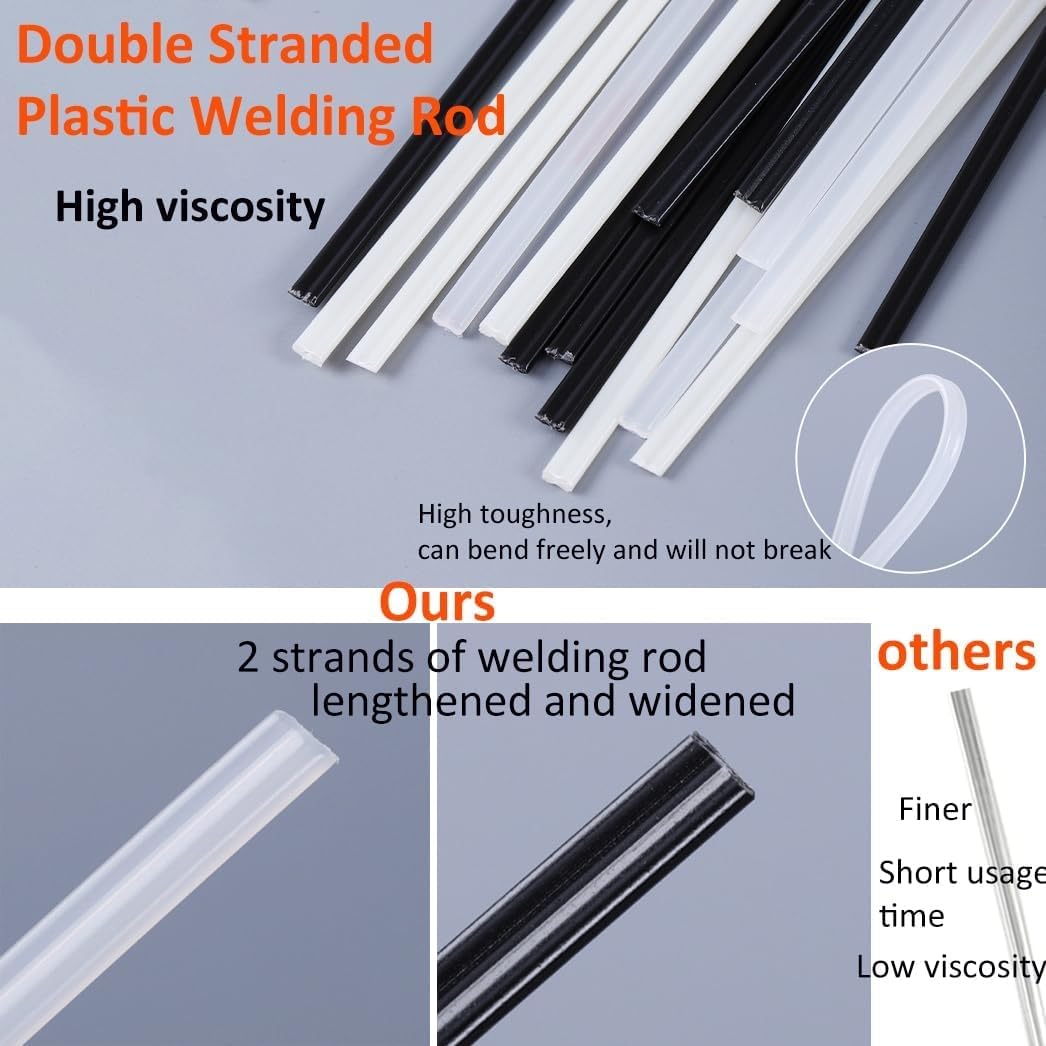 150W Upgraded Plastic Welder Kit,1000PCS Hot Stapler Welding Machine Car Bumper Repair Kit,2 in 1 Plastic Welder Soldering Gun with Weld Rods,6 Types Staples for Bumper/Kayak/Plastic Product Repairs Ghguole