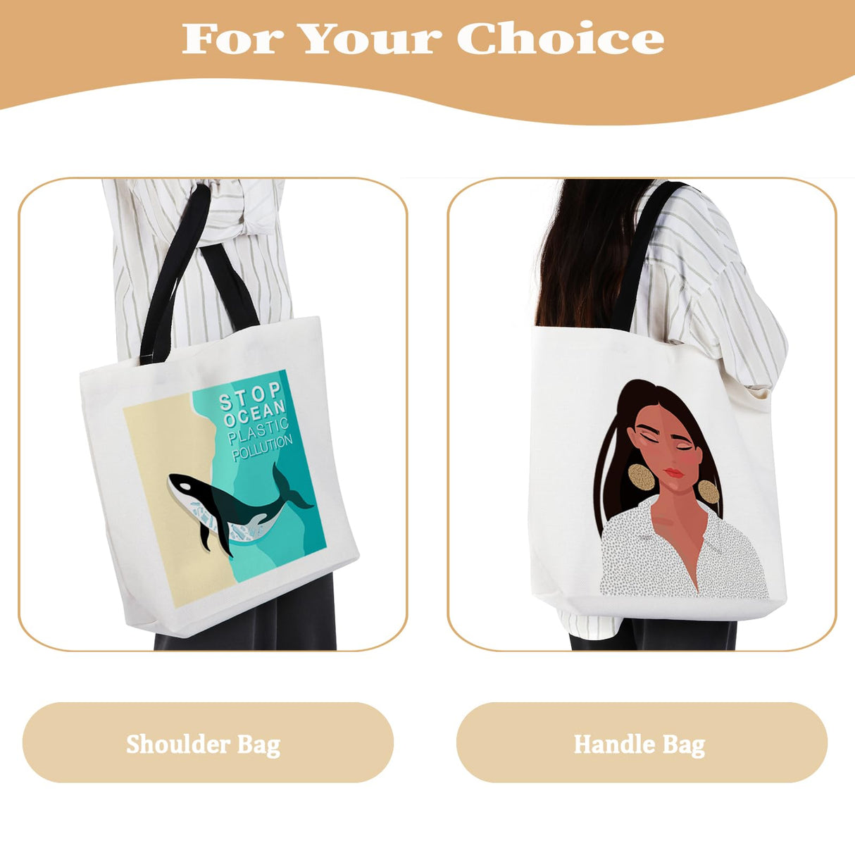 Towsnails 24 Pcs Sublimation Tote Bags Blanks Canvas Polyester Tote Bag for Sublimation Printing - DIY Crafting, Gift, Decorating, and Personalizing Grocery Bags, White Towsnails