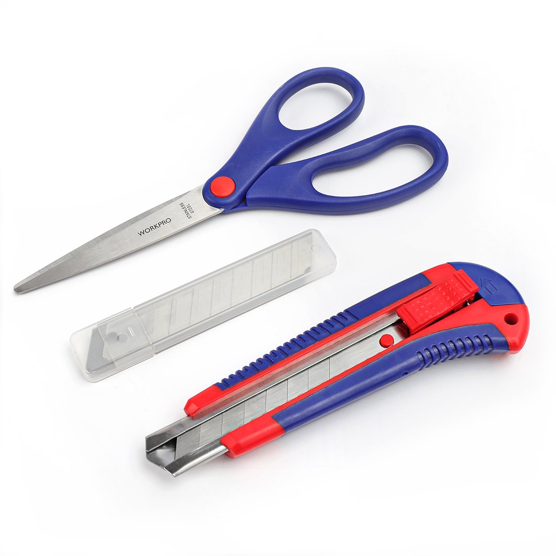 WORKPRO 125-Piece Household Tool Kit – 3.6V Rechargeable Screwdriver & Home Repair Basic Tool Set With 13-Inch Easy Carrying Tools Bag, 125 PCS (W009068A) WORKPRO