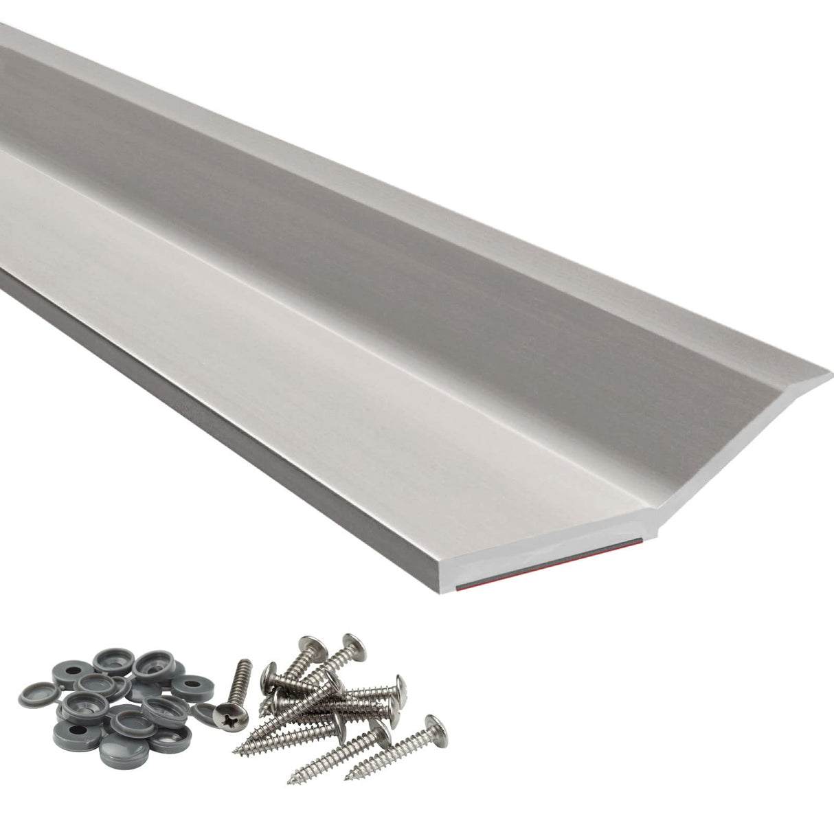 FOSLUOC Garage Door Seal Top and Sides Seal Strip 34FT Rubber Weather Stripping Replacement Soft and Hard Composite, Weatherproofing Universal Sealing (Grey) FOSLUOC