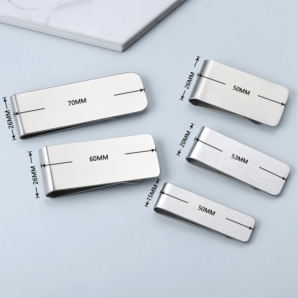 Personalized Money Clip for Men, Custom Money Clip Printed with Photo Custom Engraved Text LOGO Credit Card Cash Holder BLUEKISS