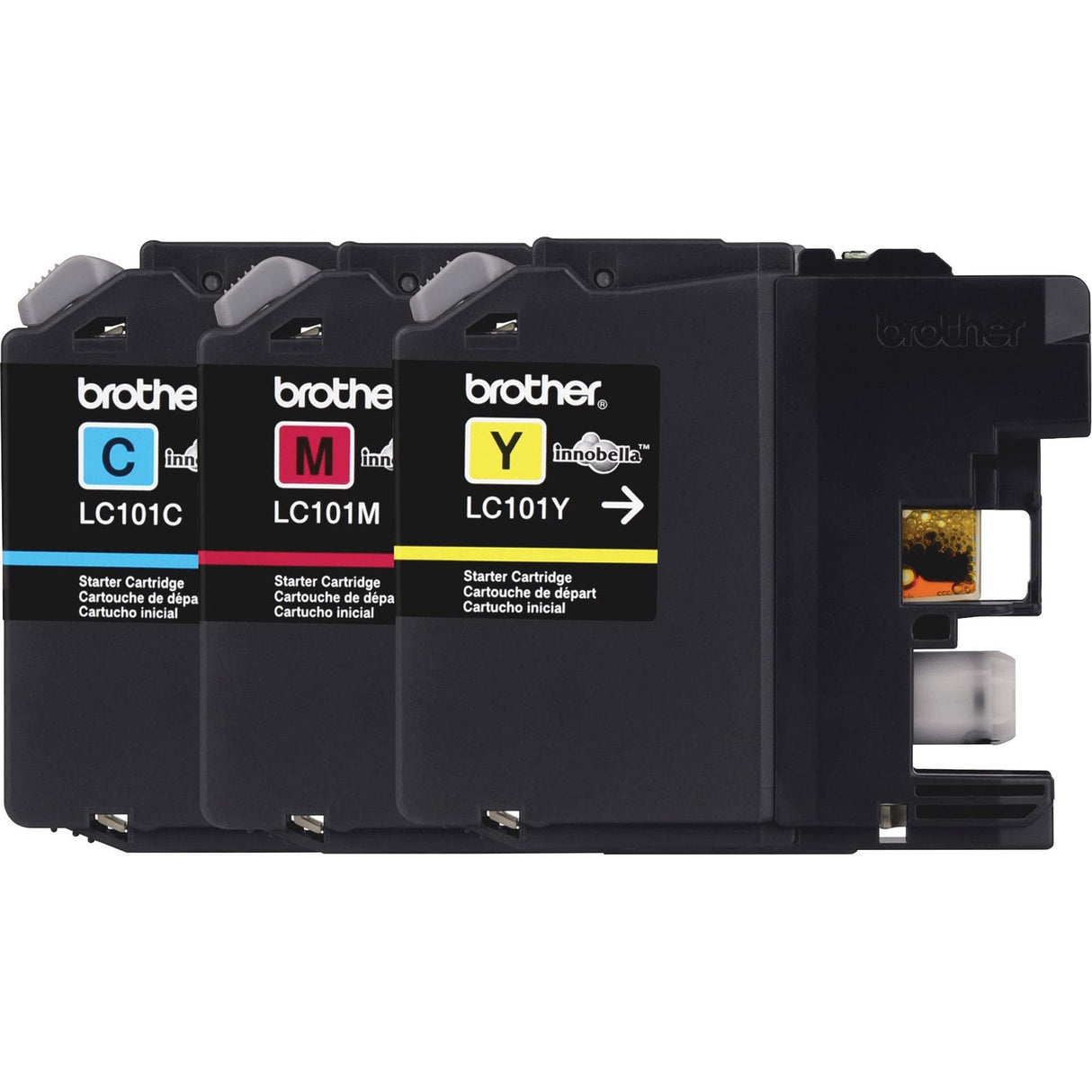 Brother Genuine Standard Yield Color Ink Cartridges, LC1013PKS, Replacement Color Ink Three Pack, Includes 1 Cartridge Each of Cyan, Magenta & Yellow, Page Yield Upto 300 Pages/Cartridge, LC101 Brother