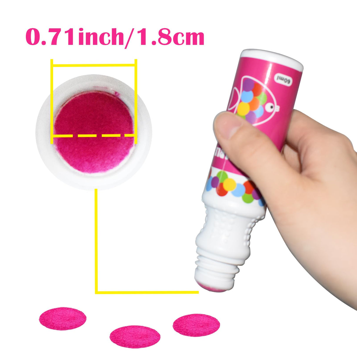 Yuanhe Dot Markers Bingo Daubers - 6 Colors Washable Paint Dotters for Toddlers and Kids Art Supply Yuanhe