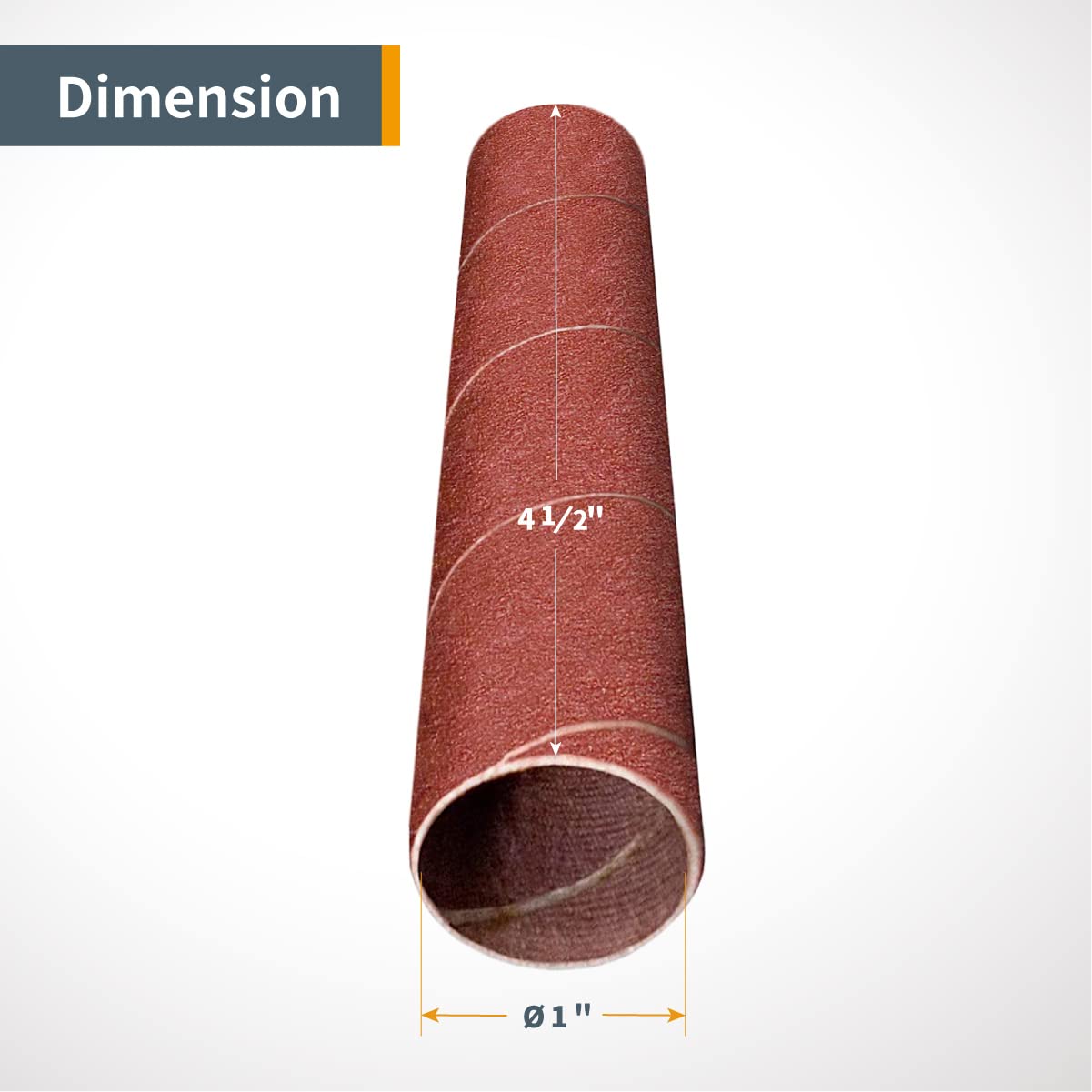 POWERTEC 11212 4.5 Inch Sanding Sleeves for Spindle Sander | 120 Grit | Aluminum Oxide Sandpaper Diameter 1 Inch – 3 Pack POWERTEC