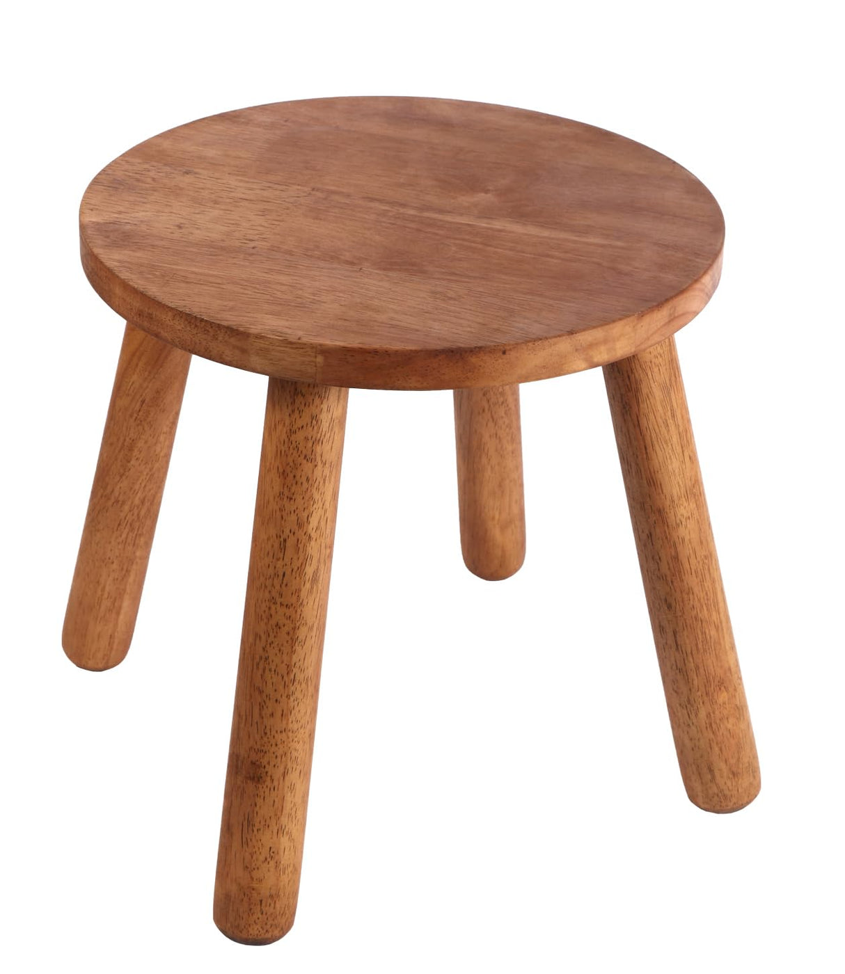 zaowofires Round Solid Wooden Step Stool, Garden Stool,11.8''H,Plant Stool ,Wood Stool Legs Detachable for Plant Stand, Kitchen, Bathroom,Bedroom,Livingroom (Walnut, 11.8inch) zaowofires