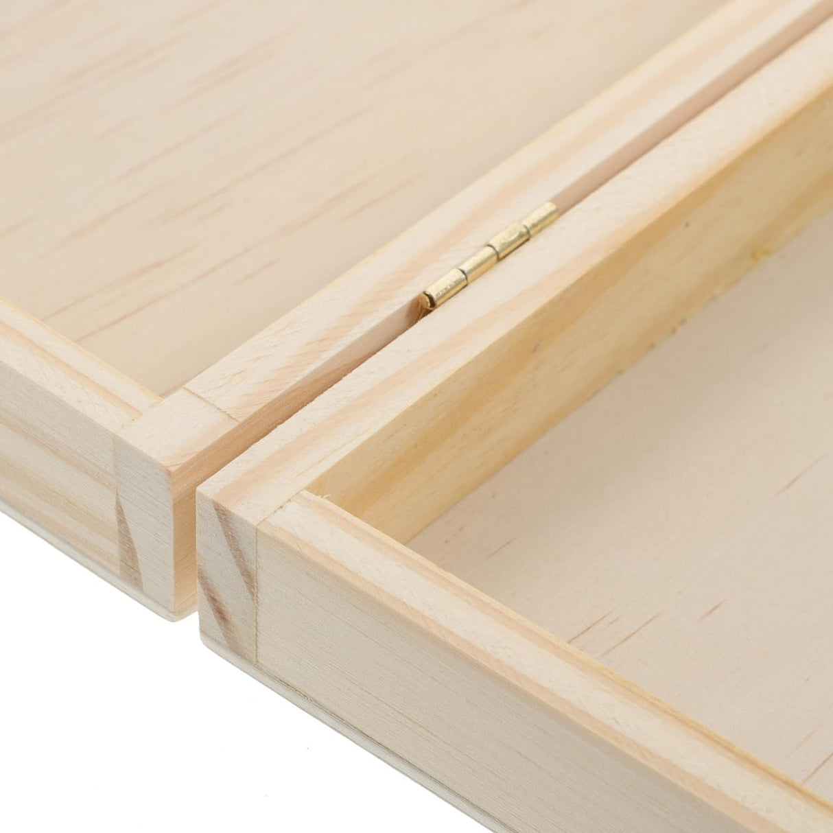 Wakauto 1pc Unfinished Wood Drawing Art Tool Storage Box With Handle Locking Clasp,Wooden Pencil Sketch Supplies Case Organizer Box For Holds Markers, Paint, Brushes, Pencils Wakauto