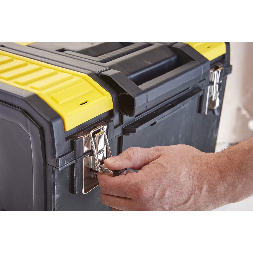 STANLEY 3 in 1 Rolling Work Centre Toolbox with Pull Handle, Detachable Toolbox with Portable Tote Tray, 1-70-326 STANLEY