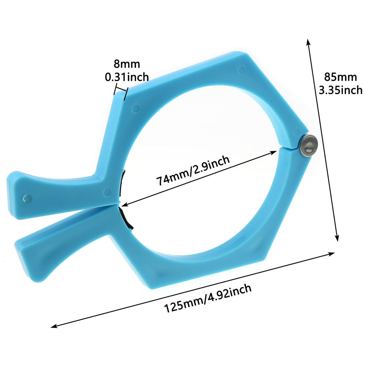 LUORNG 125x85x8mm Sublimation Holder Plastic Mug Clamp Blue Sublimation Non Tipping Mug Clamp Suitable for Sublimation Mug and Coffee Cup and Sublimation Heat Press Tool LUORNG