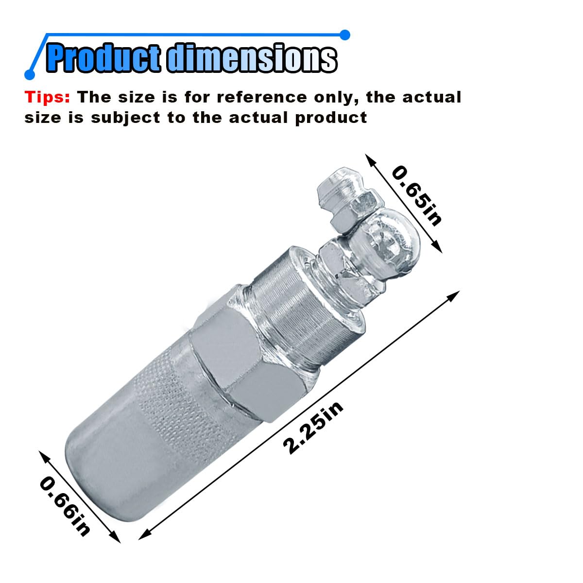 LHDOS 90 Degree Grease Coupler Fittings - Grease Gun Tips Adapter Snaps on to Grease Fittings in Tight Spaces - Grease Gun Coupler Adapter Accessories for Cars, Trucks, Farms or Industrial Use LHDOS