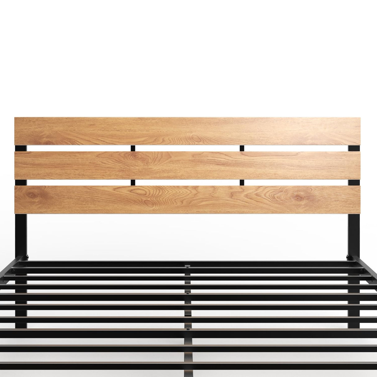 BONSOIR King Size Steel Platform Bed Frame with Wood Headboard – Easy Assembly, No Box Spring Required, Squeak-Free Design BONSOIR