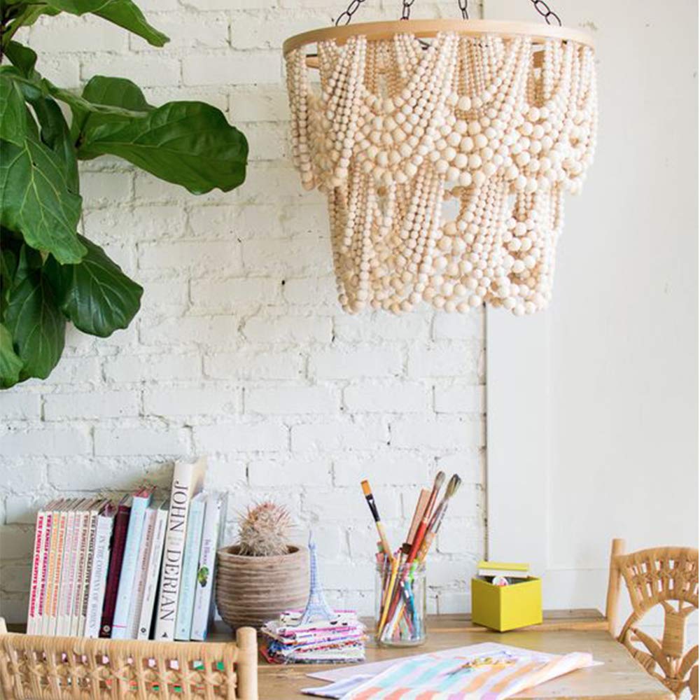 UOONY 800pcs Wooden Beads for Crafts 7 Sizes Unfinished Natural Wood Beads Wooden Beads Bulk 6mm, 8mm, 10mm, 12mm, 14mm, 16mm, 20mm Beads for Garland Macrame Jewelry Making DIY Farmhouse Decor UOONY