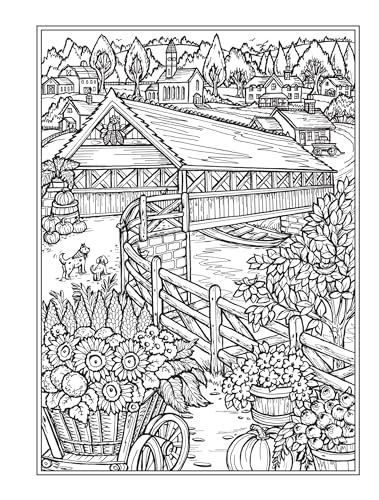 Creative Haven Village Charm Coloring Book (Adult Coloring Books: In The Country) Dover Publications