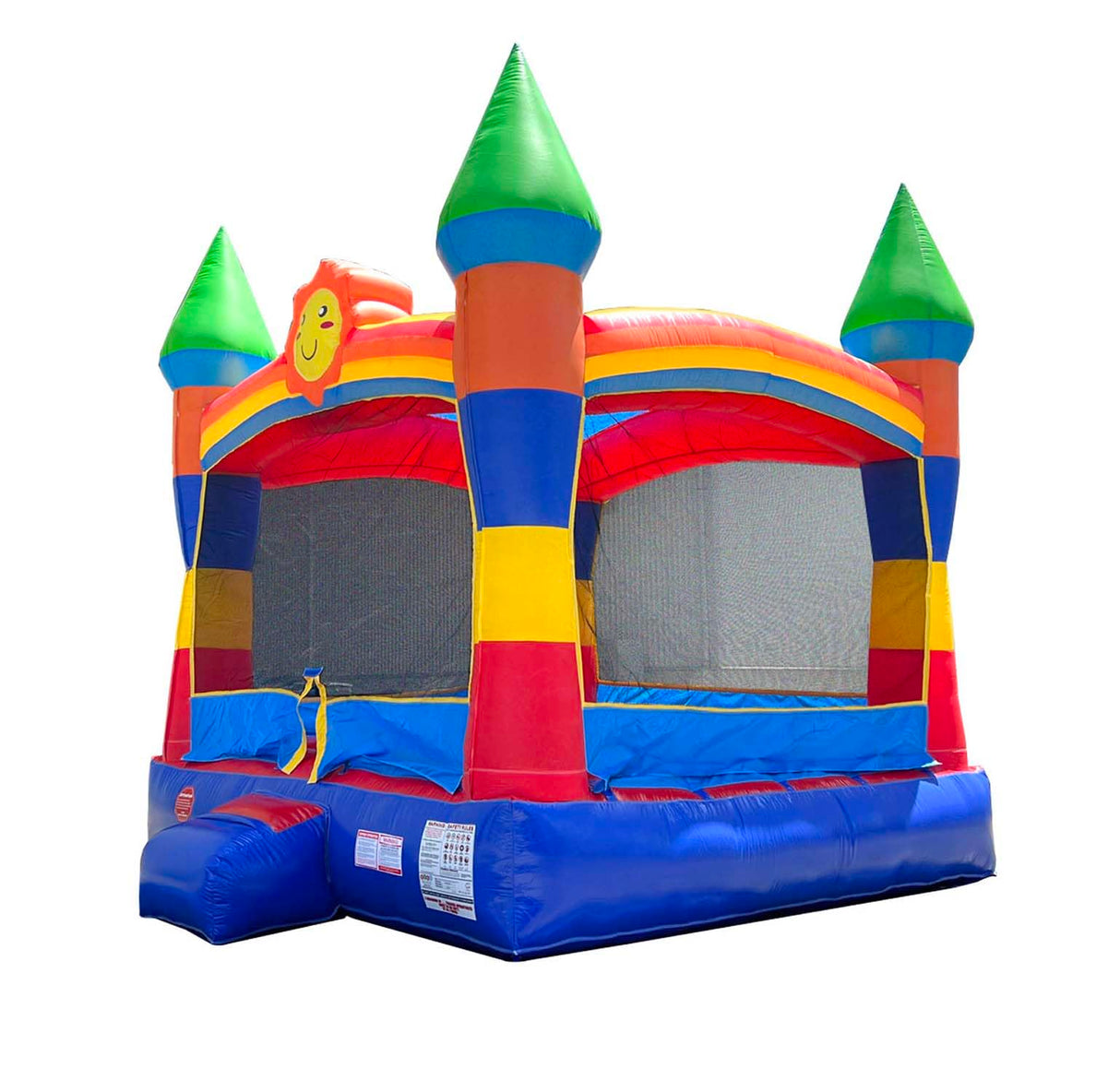 Crossover Classic Rainbow Inflatable Bounce House, Bouncy Jump Castle for Kids and Toddlers, Outdoor Birthday Party Jumping Bouncer, Commercial-Grade, Without Blower, 13 x 12 x 14.5 Ft Pogo Bounce House