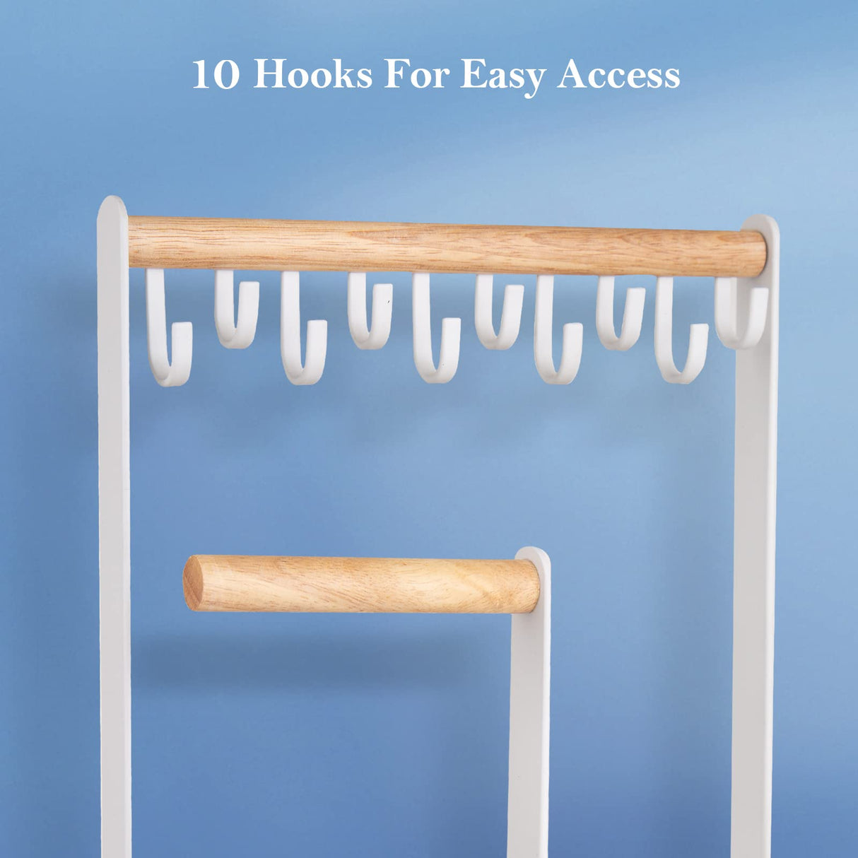 ProCase Jewelry Organizer Stand Necklace Holder, 4-Tier Tower Rack with Earring Tray, 10 Hooks Necklaces Hanging Small Jewelry Display Storage Tree for Bracelets Rings Watches -White ProCase