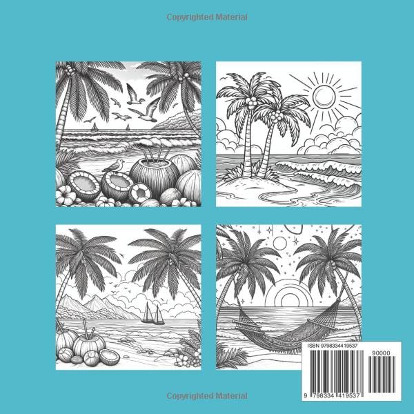 Palm Trees Coloring Book | 50 Tropical Coloring Pages WoodArtSupply