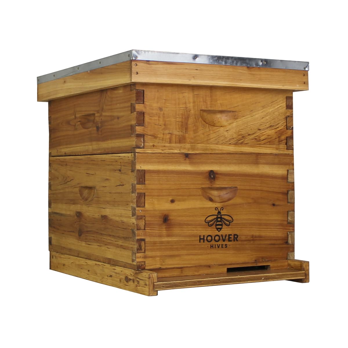 Hoover Hives: The Original Beeswax Coated Beehive Kit. Includes 1 Deep & 1 Medium Boxes with Wooden Frames & Heavy Wax Coated Foundations. Easy Assembly with Predrilled Holes & Screws (Unassembled) Hoover Hives