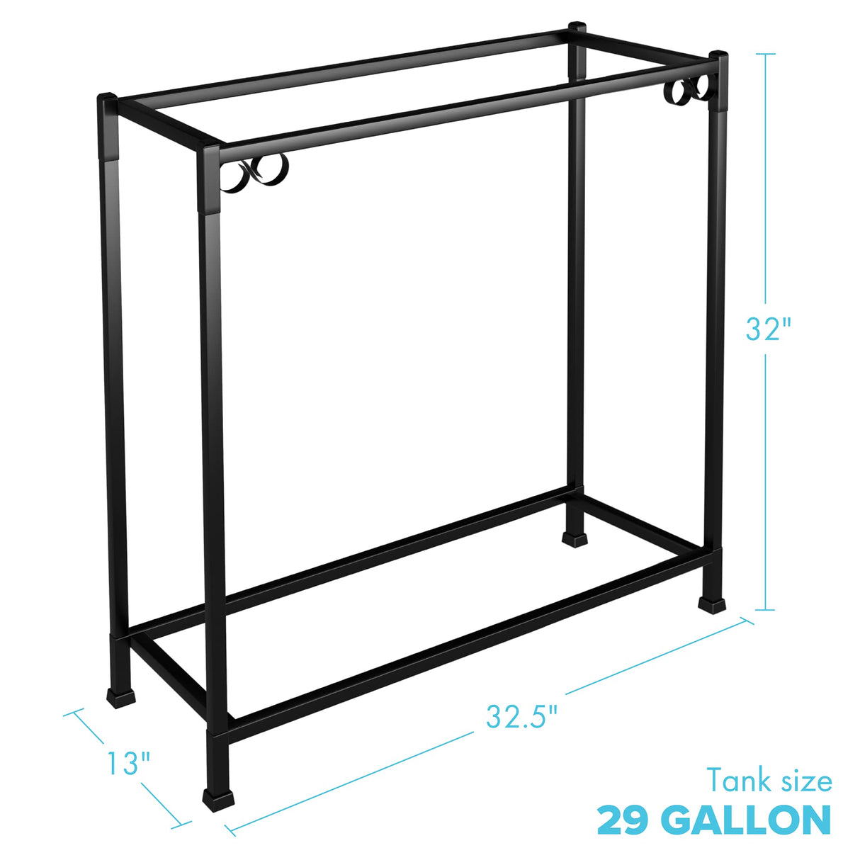 TitanEze 29 Gallon Double Aquarium Stand (2 Stands in 1), Fish Tank Stand, Bird Cage Stand, 32.5" W x 32 "H x 13" D Caitec