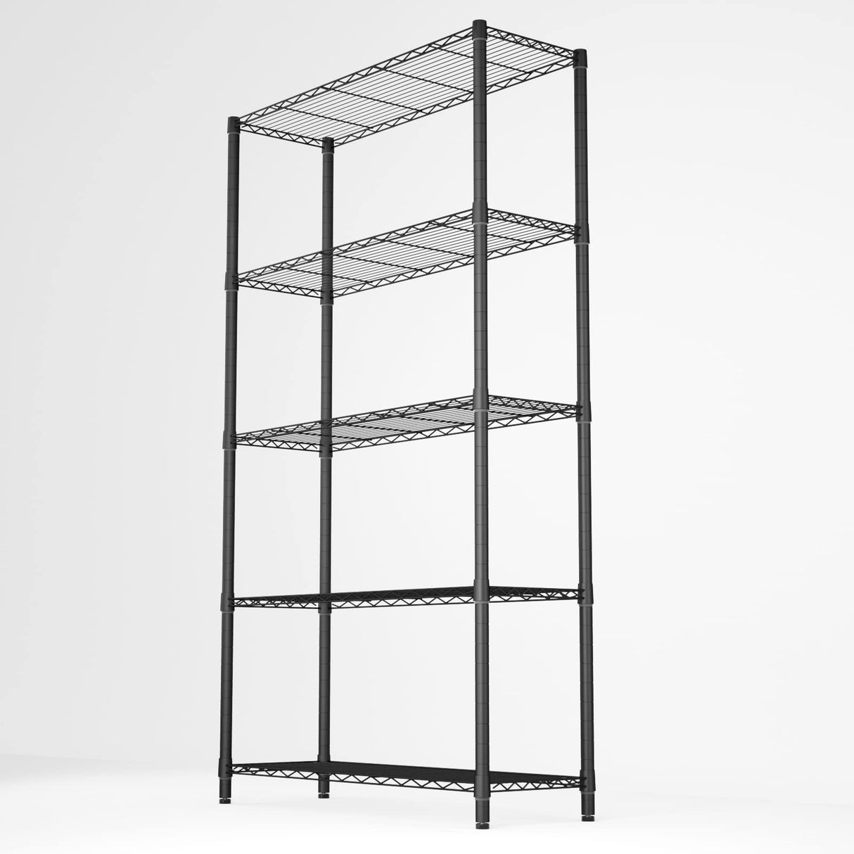SINGAYE 5-Shelf Adjustable, Heavy Duty Storage Shelving Unit (350 lbs per Shelf), Steel Organizer Wire Rack Storage Shelf for Garage Office Pantry Ktichen, Black (36" W x 14" D x 72" H) SINGAYE