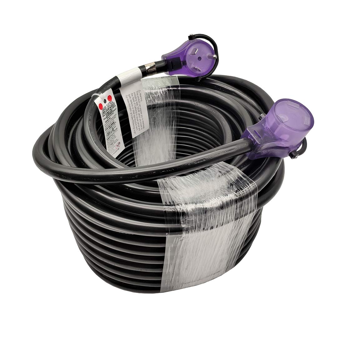 Parkworld RV 30A Extension Cord NEMA TT-30 with Handle, Camper 30amp TT-30P to TT-30R (100FT) Parkworld
